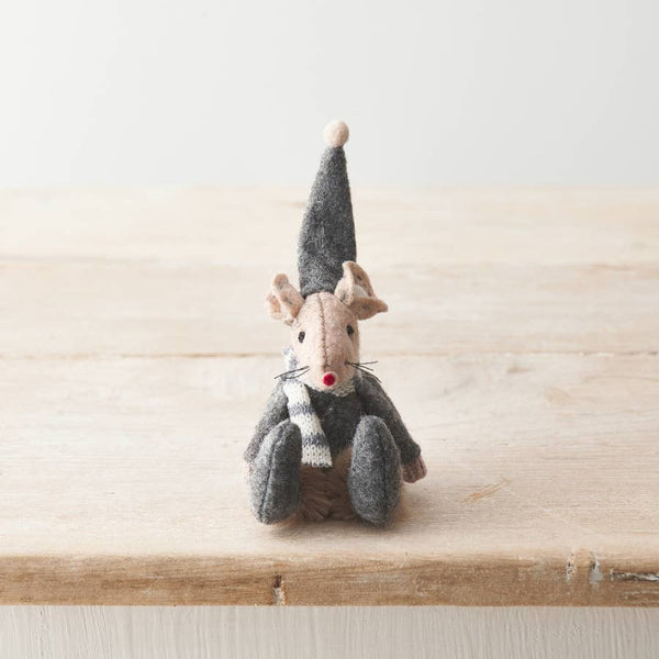 Souris en feutre, 13 cm, 3, assorties
