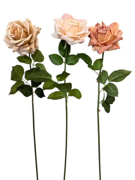Rose premium 74 cm à grande fleur, toucher réaliste: Rose Fushia