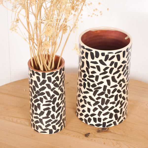 Pots décoratifs en céramique - Motif léopard: Taille L