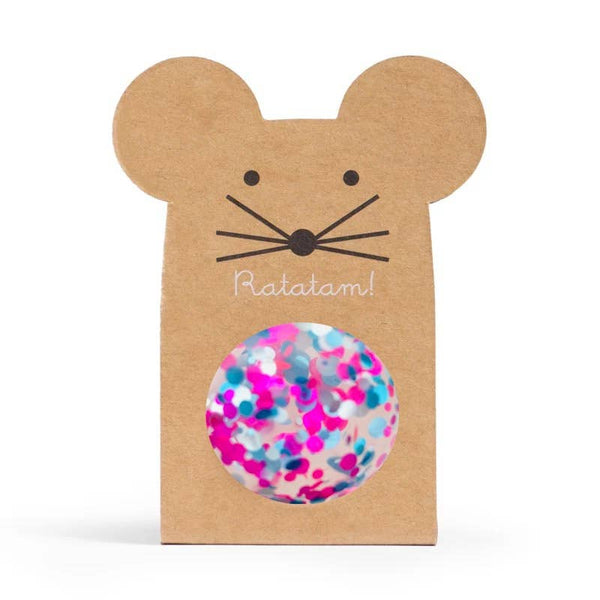 Lot 3 balles rebondissantes souris multicolores 