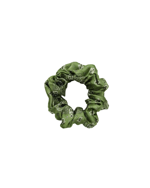 Bandeau-chouchou en soie: Blue Bandana Scrunchie Size S