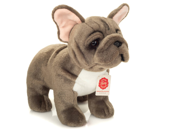 Bouledogue français gris 30 cm - Peluche - Jouet en peluche