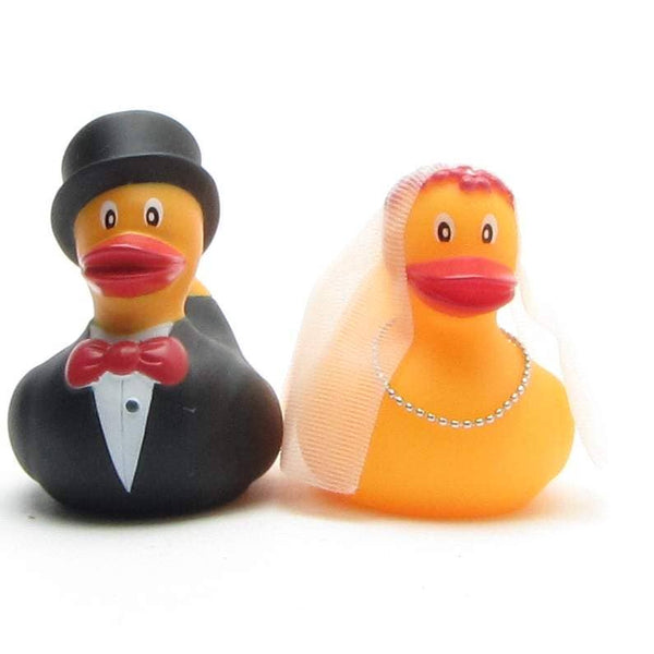 Canards en caoutchouc mariés mariée et marié