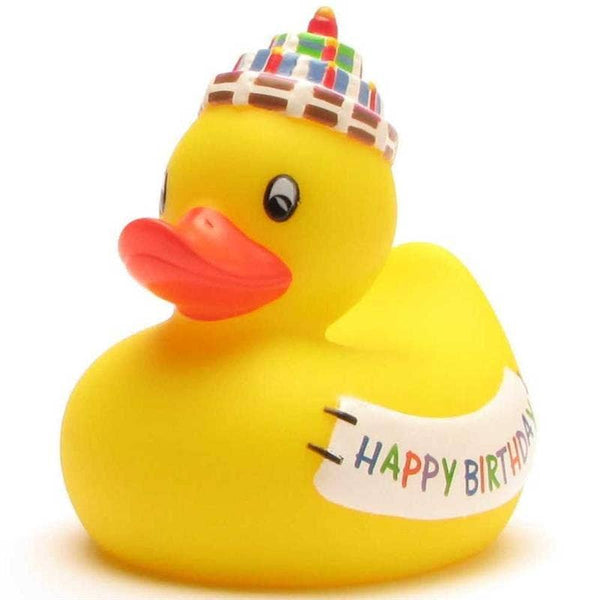 Canard en caoutchouc « Joyeux anniversaire »