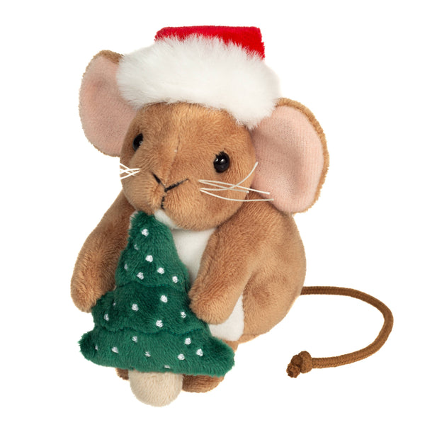 Souris de Noël avec sapin 11 cm - Peluche - Jouet en peluche