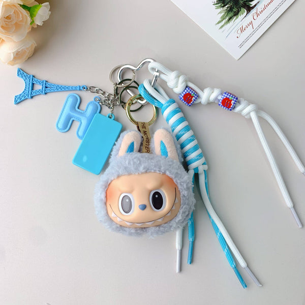 Porte-clés en peluche mignon Labubu très populaire pour filles – Charm de sac: Rose