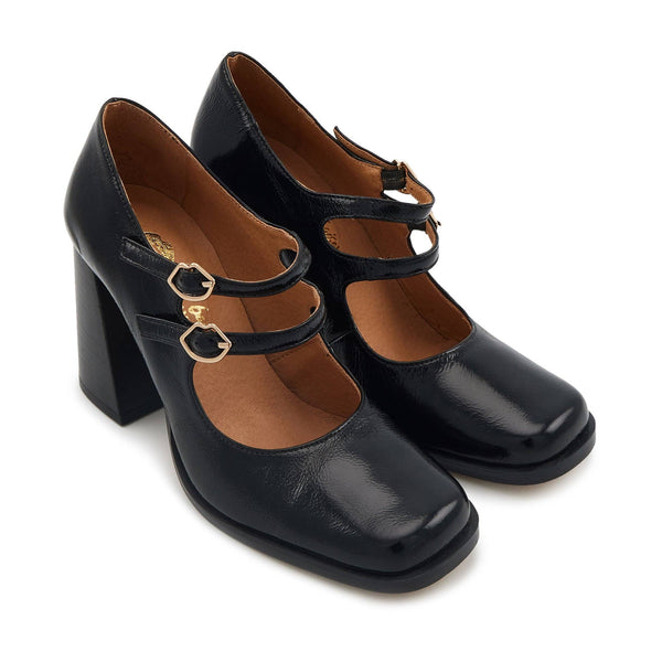 Alex-Cuir Brillant Noir: NOIR / 39