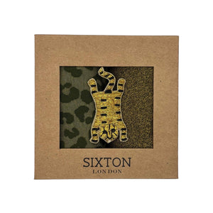 Duo de boîtes de chaussettes Ivy Leopard & Olive Tokyo avec Tiger Body