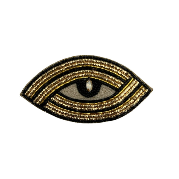 Broche / épingle brodée Œil linéaire