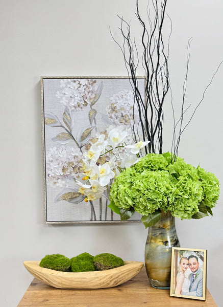 Hydrangée réaliste ultra douce à fleur large de 56 cm: Vert