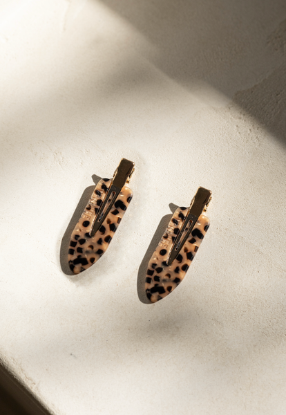 Barrettes Léopard (paire)
