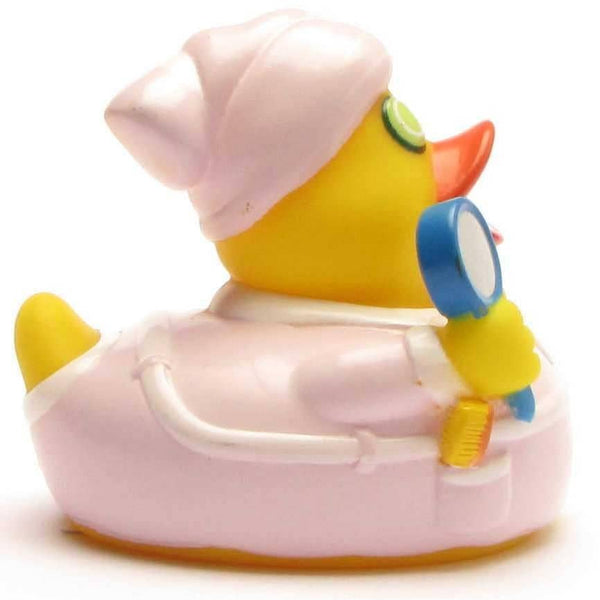 Canard de bain beauté avec miroir et rouge à lèvres