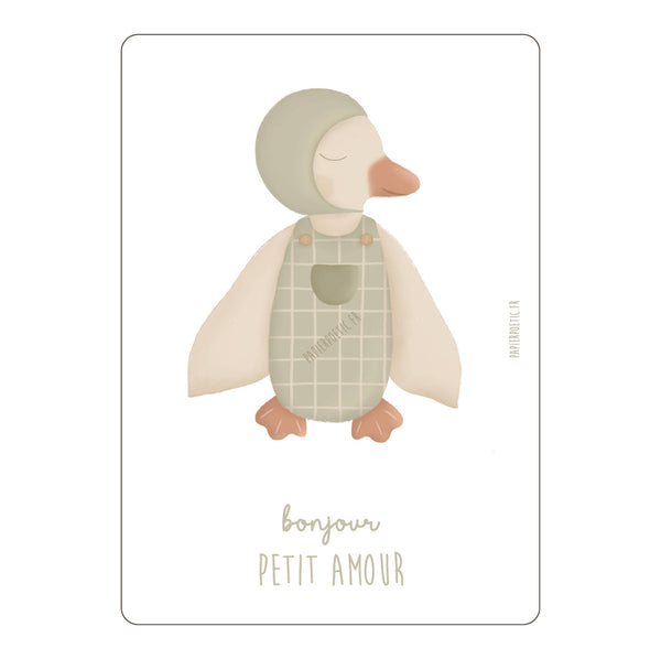 Carte Postale / Card "Doudou Canard Boy"