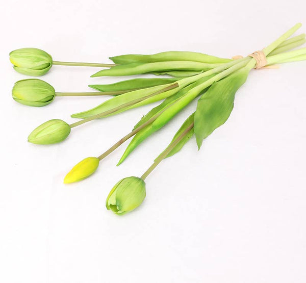 Tulipes réalistes de 41 cm avec 3 fleurs ouvertes et 2 boutons: Hot Pink