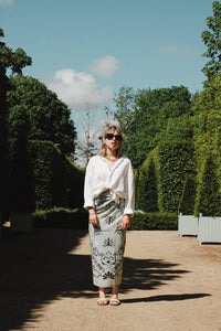 Large Foulard Paréo crustacés menthe