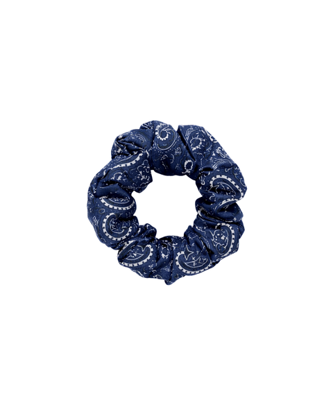 Bandeau-chouchou en soie: Green Bandana Scrunchie Size S