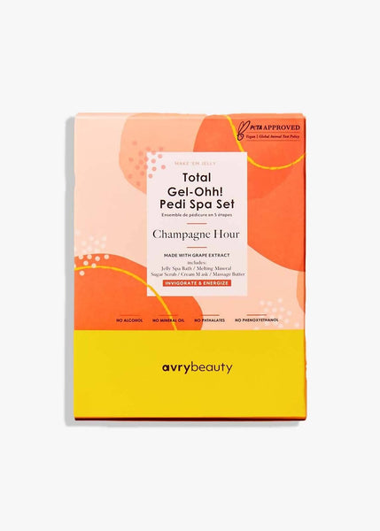 Gel-Ohh! Kit Jelly Spa pour pédicure en 5 étapes – Heure du champagne