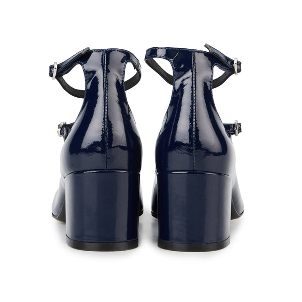 Sofia-Cuir brillant bleu navy: NAVY / 36