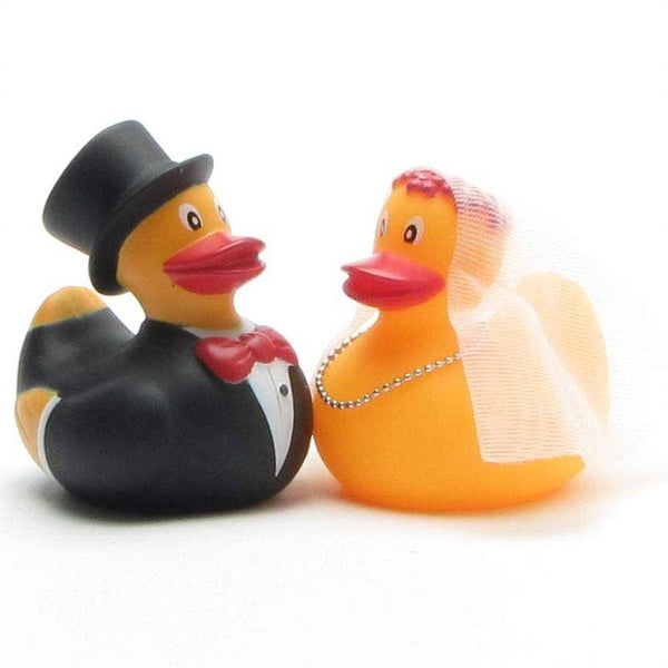 Canards en caoutchouc mariés mariée et marié