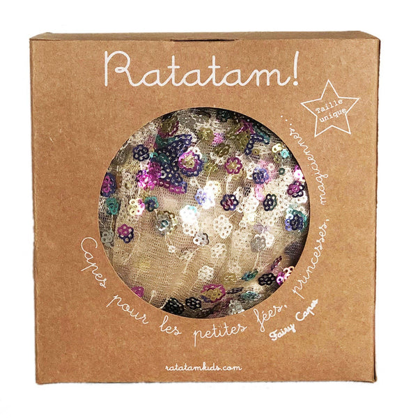Cape de fée multicolore à sequins