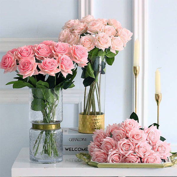 Lot de 50 tiges de rose ultra réaliste de 43 cm: Dusty Rose