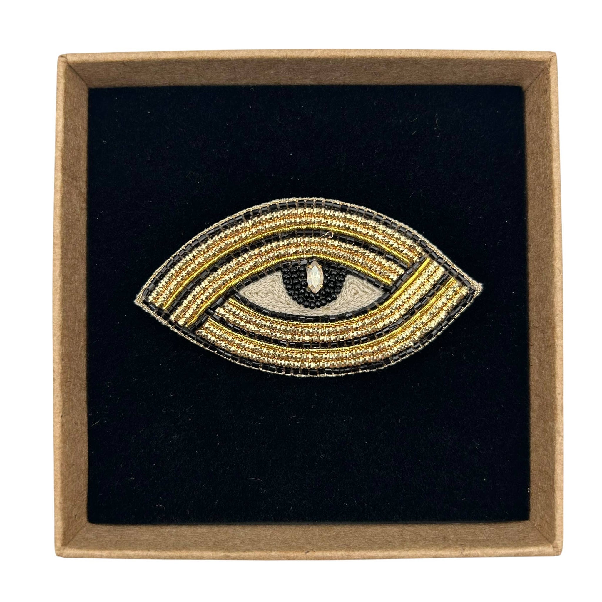 Broche / épingle brodée Œil linéaire