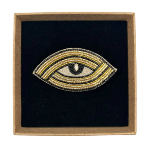 Broche / épingle brodée Œil linéaire