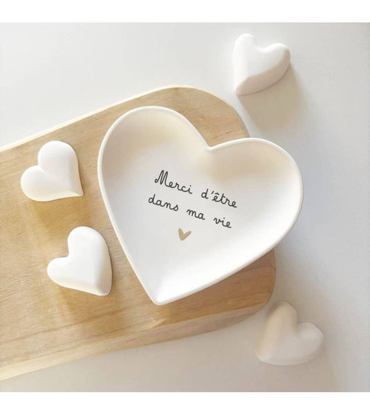 Coupelle cœur message Merci “Merci d’être dans ma vie”