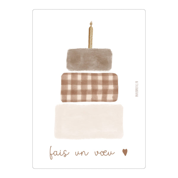 Carte Postale / Card "Fais Un Vœu"