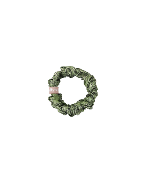 Bandeau-chouchou en soie: Blue Bandana Scrunchie Size S