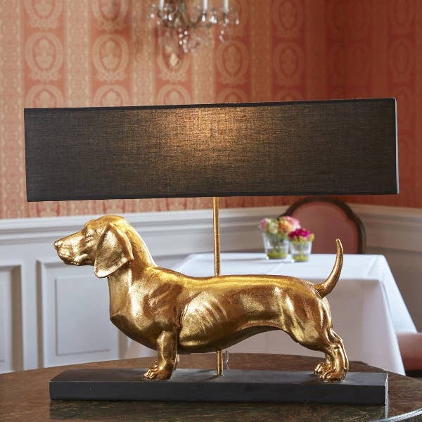 Lampe de table Vienna, noir/or, poly, 60 x 14 x 48,5 cm
