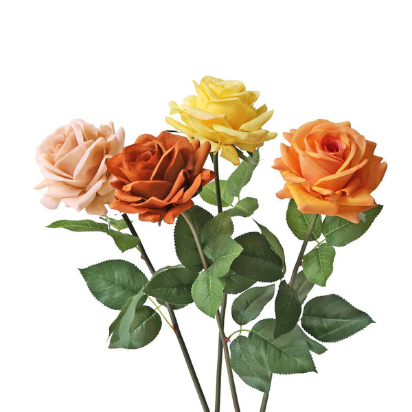 Rose premium 74 cm à grande fleur, toucher réaliste: Rose Fushia