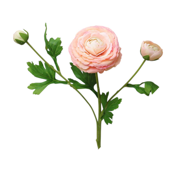 Renoncule artificielle ultra réaliste toucher réel de 46 cm: Rose Begonia