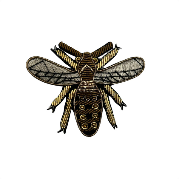 Broche / épingle brodée Insecte métallique
