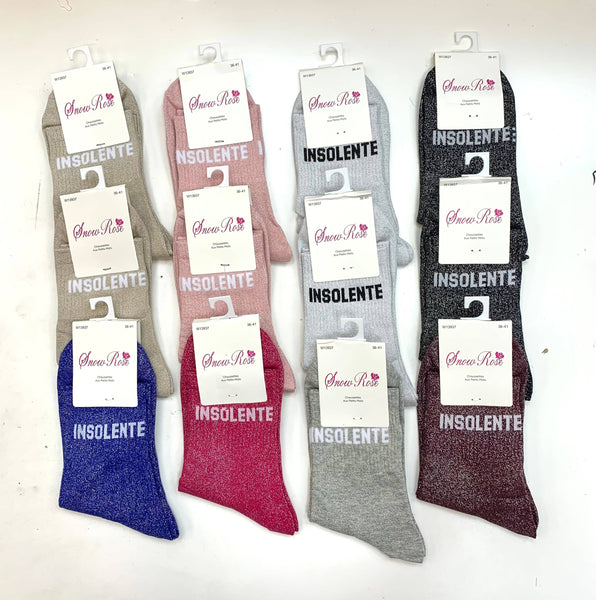 Chaussettes brillantes "INSOLENTE": Assorties / 36-41