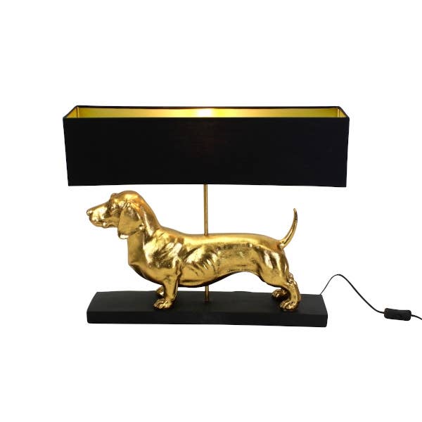 Lampe de table Vienna, noir/or, poly, 60 x 14 x 48,5 cm