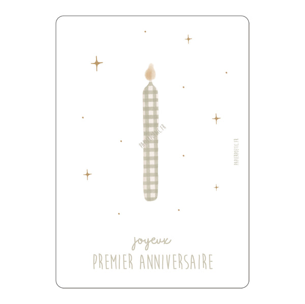 Carte Postale / Card "Joyeux Premier Anniversaire"