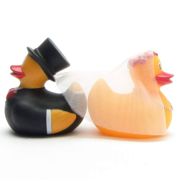 Canards en caoutchouc mariés mariée et marié