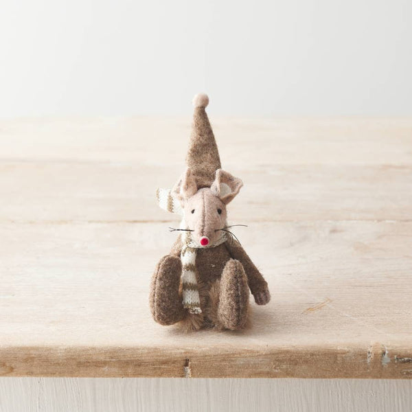 Souris en feutre, 13 cm, 3, assorties