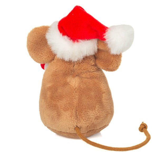 Souris de Noël avec canne en sucre 11 cm-peluche-jouet en peluche