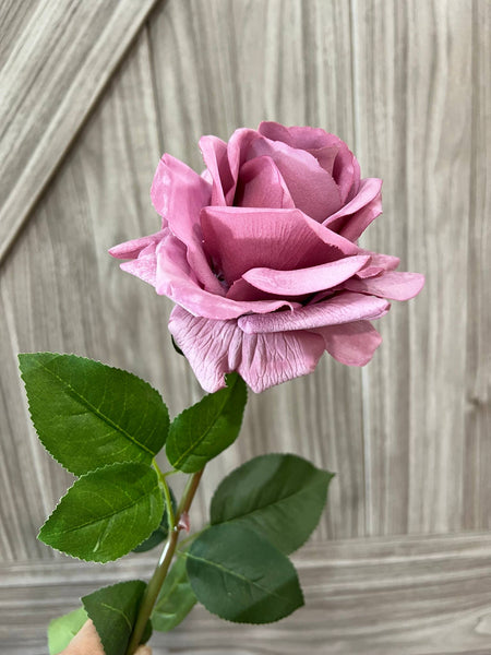 Rose premium 74 cm à grande fleur, toucher réaliste: Rose pâle
