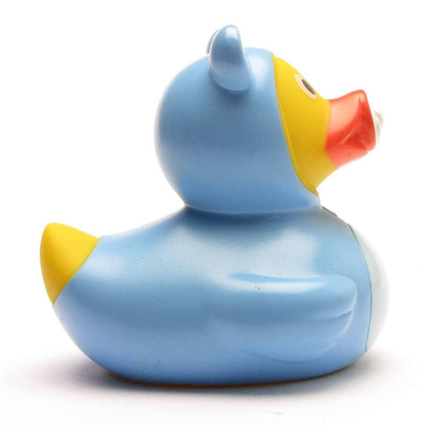 Canard en caoutchouc bébé garçon avec tétine et biberon