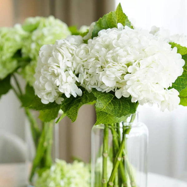 Hydrangée réaliste ultra douce à fleur large de 56 cm: Blanc
