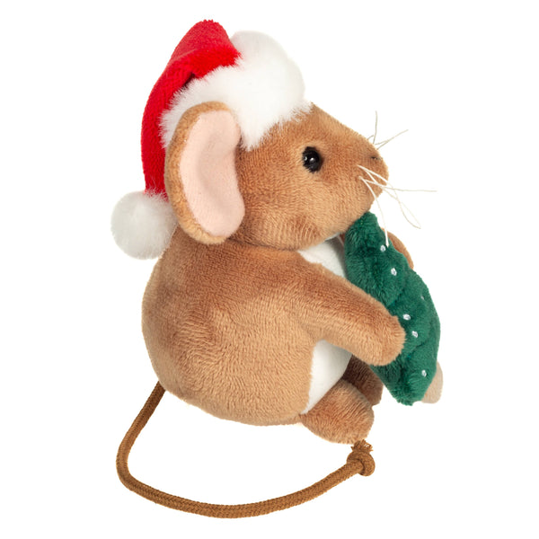 Souris de Noël avec sapin 11 cm - Peluche - Jouet en peluche