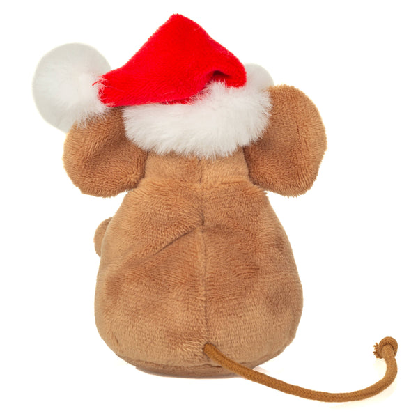 Souris de Noël avec couronne 11 cm - Peluche - Jouet en peluche