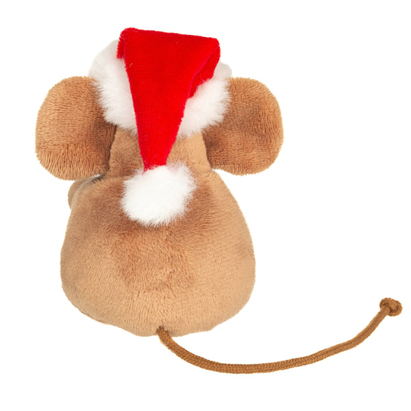 Souris de Noël avec cadeau 11 cm - Peluche - Jouet en peluche