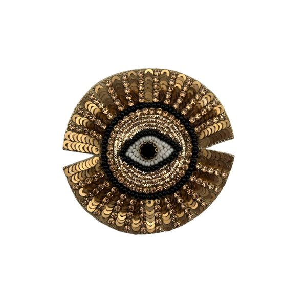 Broche / épingle brodée Œil de rayon de soleil