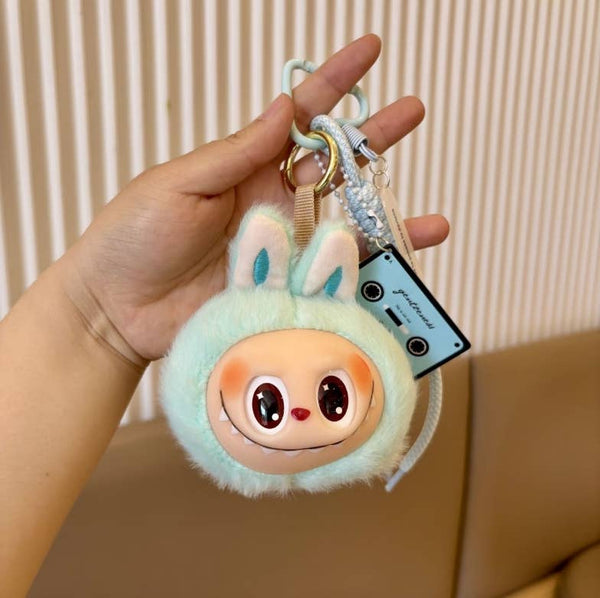 Porte-clés en peluche mignon Labubu très populaire pour filles – Charm de sac: Rose