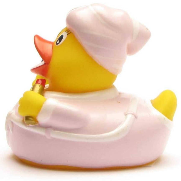 Canard de bain beauté avec miroir et rouge à lèvres