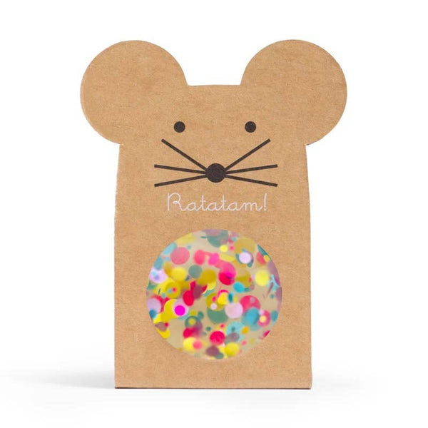 Lot 3 balles rebondissantes souris multicolores 